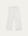 Agolde Low-rise Wide Baggy Jeans In White