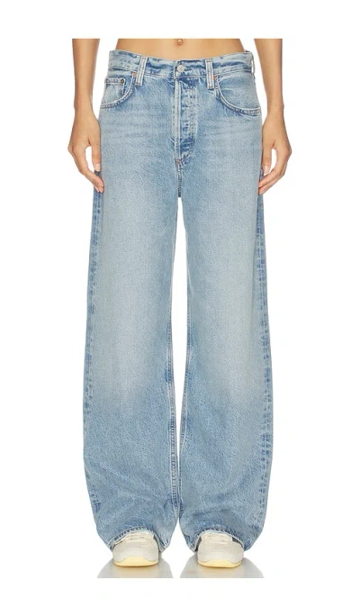 Agolde Low Slung Baggy In Blue