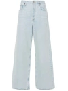 Agolde Low Slung Baggy Jeans In Fragment In Blue