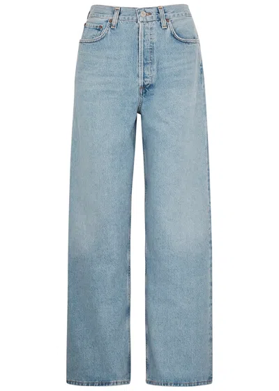 Agolde Low Slung Baggy Blue Wide-leg Jeans