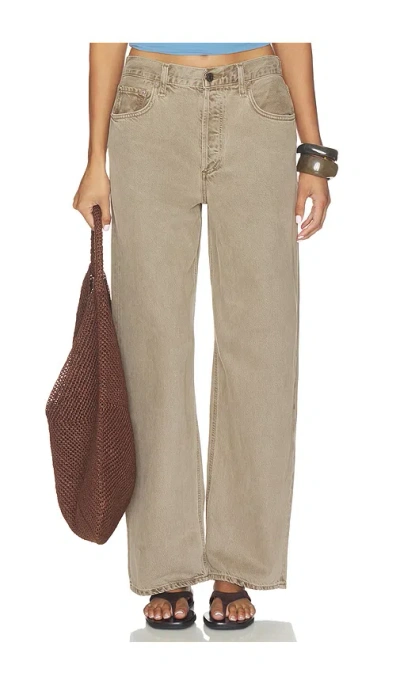 Agolde Low Slung Baggy Wide-leg Jeans In Brown