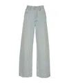 Agolde Low Curve Fray Rigid Mid-rise Barrel-leg Jeans In Gray