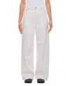 Agolde Low Slung Baggy Denim Pants In White