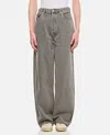 Agolde High-rise Cotton Jeans In Grey