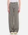 Agolde High-rise Cotton Jeans In Grey
