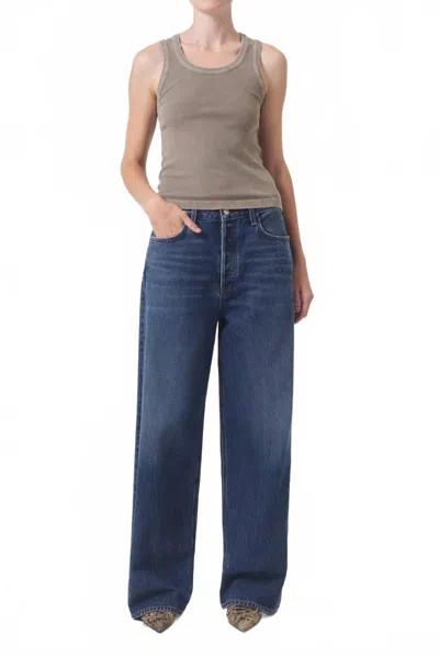 Agolde Low Slung Baggy Jean In Image In Blue