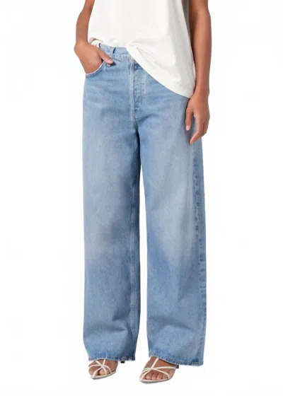 Agolde Low Slung Baggy Jean In Libertin In Multi