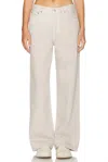 Agolde Low Slung Baggy Jean In Tusk In White