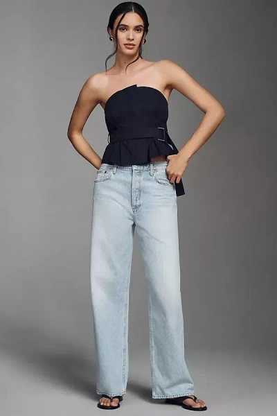 Agolde Low-slung Baggy Jeans In Blue