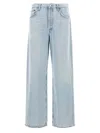 Agolde Low Slung Baggy Jeans Light Blue In Blue