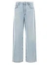 Agolde Low Slung Baggy Jeans Light Blue In Blue