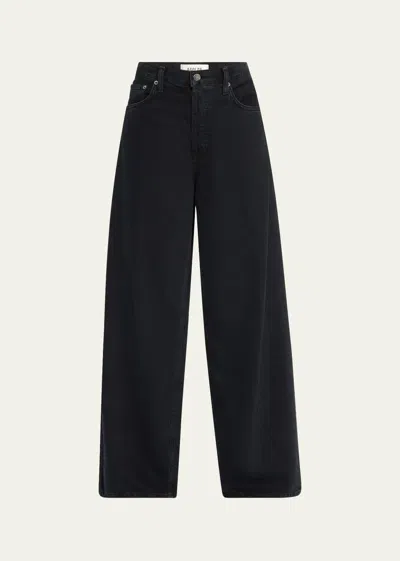 Agolde Low Slung Baggy Jeans In Crushed Marble
