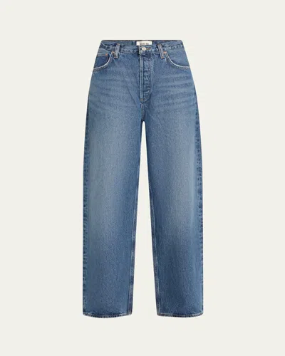 Agolde Low Slung Baggy Jeans In Essence (dk Ind
