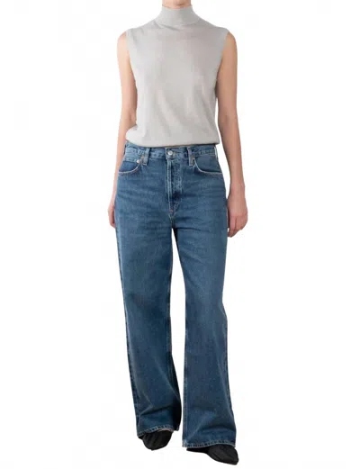 Agolde Low Slung Baggy Jeans In Essence In Gray