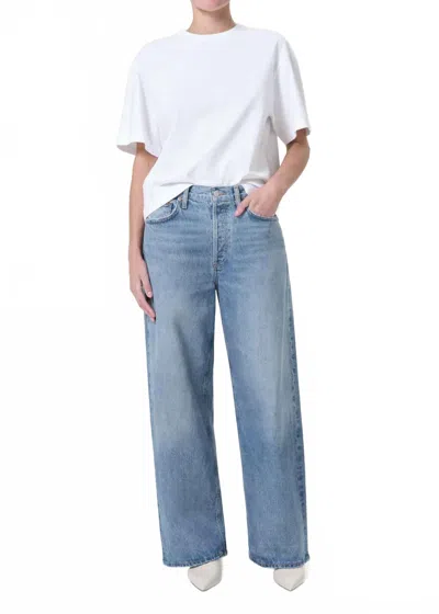 Agolde Low Slung Baggy Jeans In Libertine In Blue