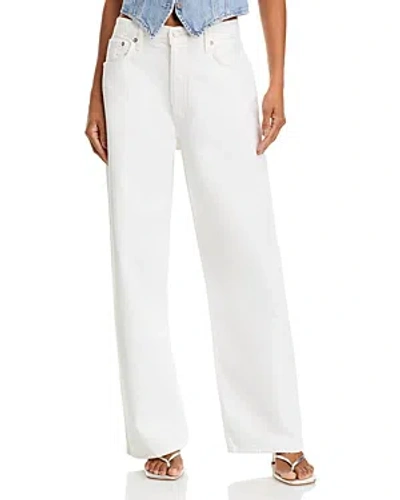 Agolde High Rise Wide Leg Jeans In Milkshake