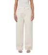 Agolde Low Slung Baggy Jeans In Solar In White