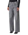 Agolde Grey Jeans With Low Waist And Wide Leg In Denim Woman In Spirit