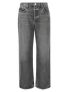 Agolde Low Slung Baggy Jeans In Spirit In Black