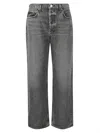 Agolde Low Slung Baggy Jeans In Spirit In Gray