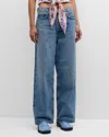 Agolde Harper Jeans Mid Rise Relaxed Straight Jeans Echo In Libertine