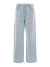 Agolde Low Slung Baggy Jeans In Light Blue