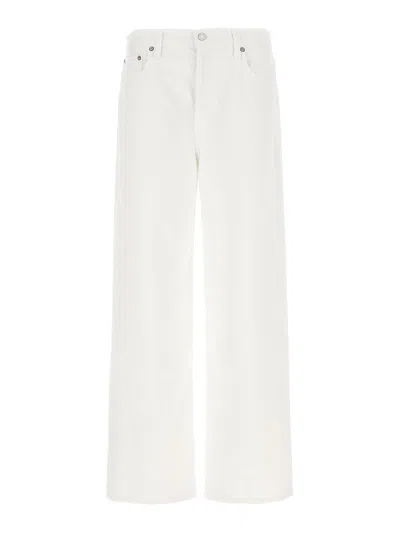 Agolde Ca\n\nstraight Jeans With Low Crotch Fran In White