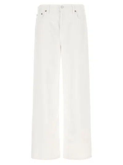 Agolde Ca\n\nstraight Jeans With Low Crotch Fran In White