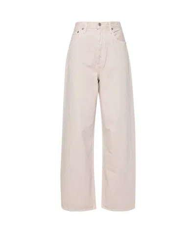 Agolde Low Slung Baggy Low-rise Straight-leg Jeans In Grigio