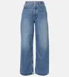 Agolde Low Slung Baggy Mid-rise Wide-leg Jeans In Blue