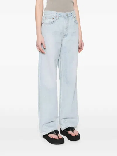 Agolde Low Slung Baggy Pants In Spark In Blue