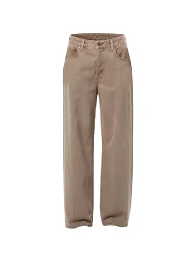 Agolde Low Slung Baggy Straight-leg Jeans In Brown