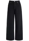 Agolde Crushed Denim Wide Leg Trousers