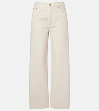 Agolde Low Slung Baggy Wide-leg Jeans In White