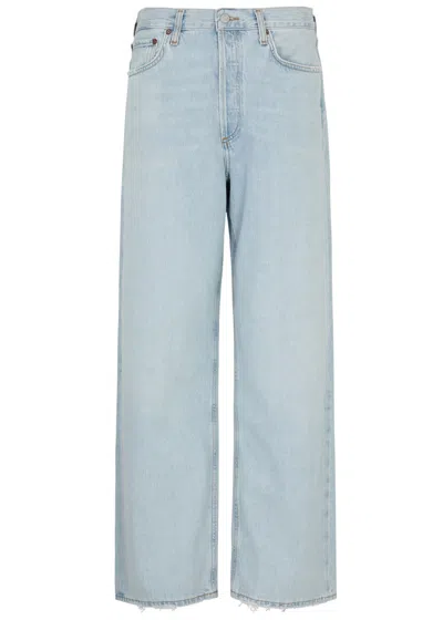 Agolde Pili 90's High Rise Straight Jeans In Blue