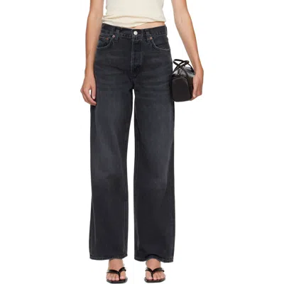 Agolde Low Slung Jeans In Black