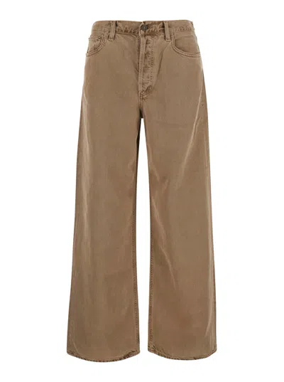 Agolde Low Slung Jeans In Brown