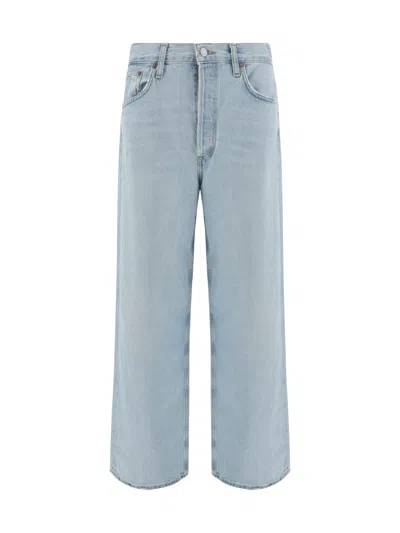 Agolde Lex Low Slung Baggy Jean In Reach In Blue