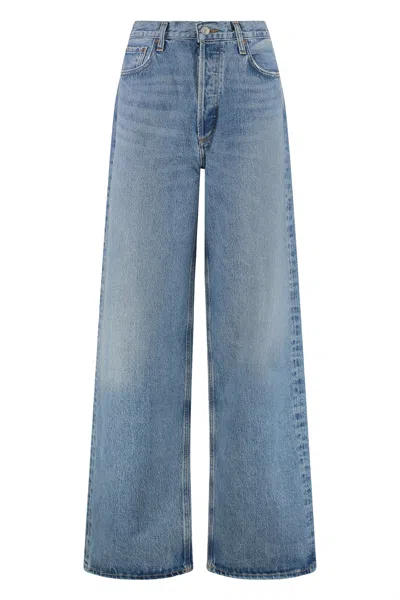Agolde Low Slung Puddle Straight Leg Jeans