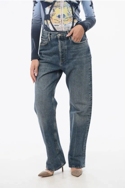 Agolde Low-slung Relaxed Fit Fran Jeans 22cm In Blue