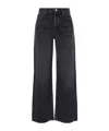 Agolde Low Slung Wide-leg Denim Trousers In Black