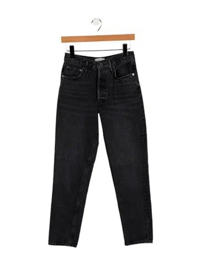Pre-owned Agolde Low-rise Skinny Leg Jeans In Black