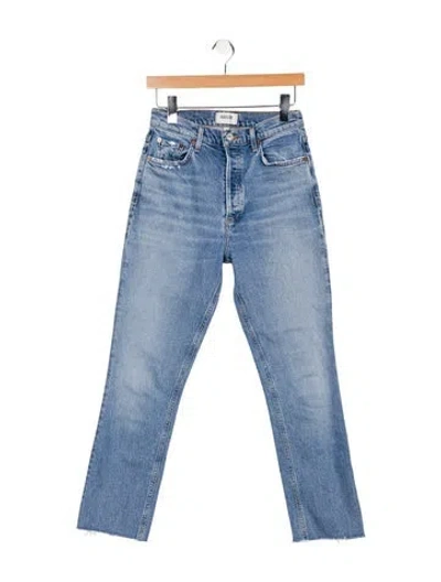 Pre-owned Agolde Low-rise Skinny Leg Jeans In Blue