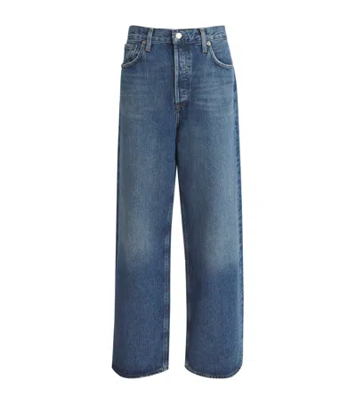 Agolde Low-slung Baggy Jeans In Blue