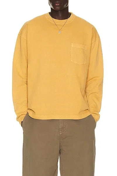 Agolde Lucan Long Sleeve Tee In Ochre