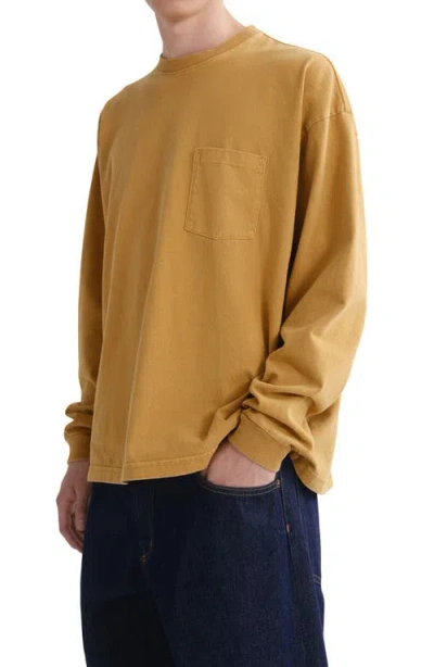Agolde Lucan Long Sleeve T-shirt In Orange