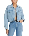 Agolde Luka Cropped Organic Denim Jacket In Swivel