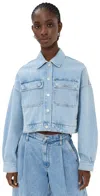 Agolde Luka Cropped Organic Denim Jacket In Swivel