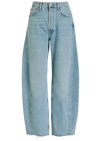 Agolde Luna Barrel-leg Jeans In Blue