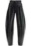 Agolde Luna Pieced Cotton Denim Jeans In Black